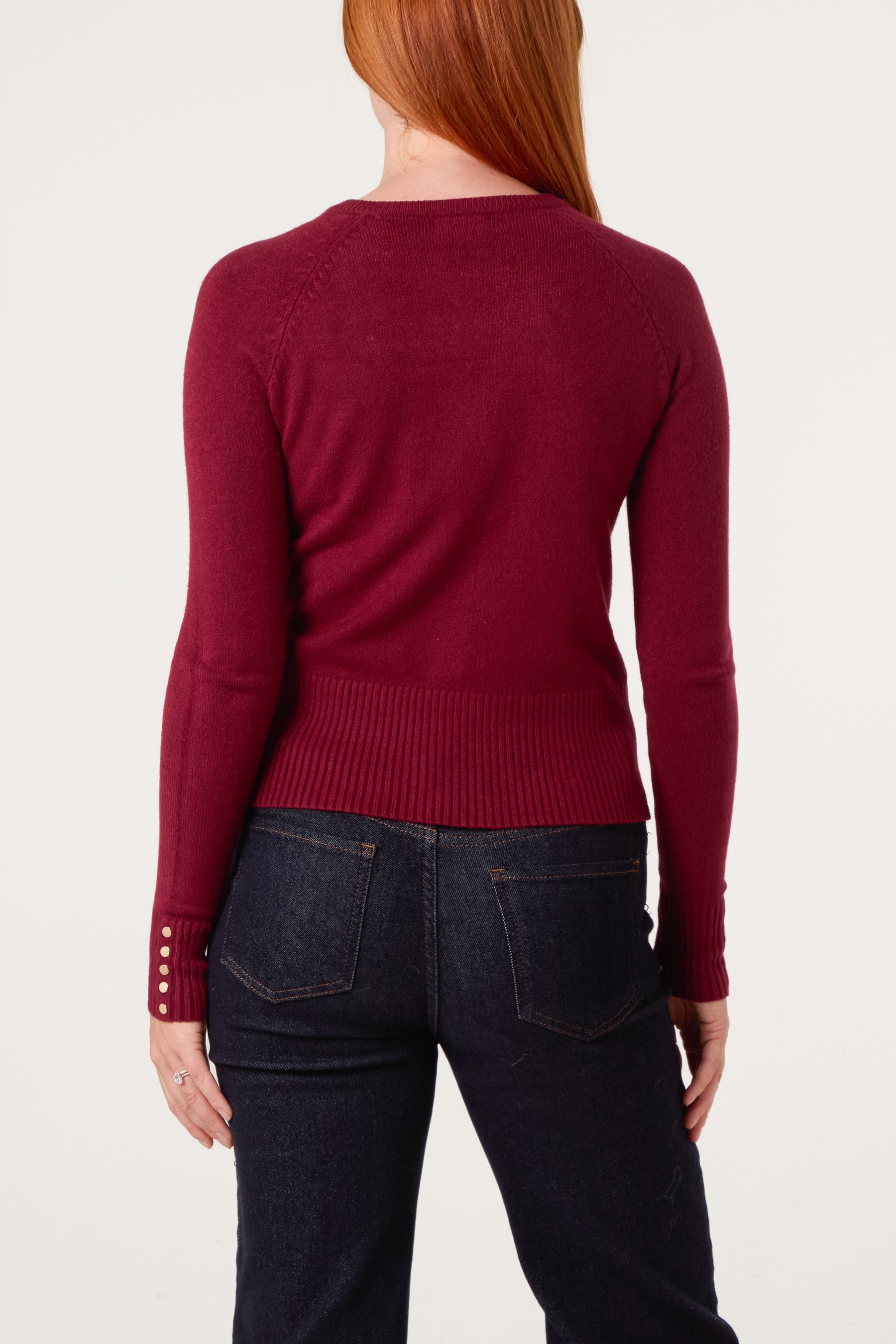 Essential Crew Neck Knit Cardigan