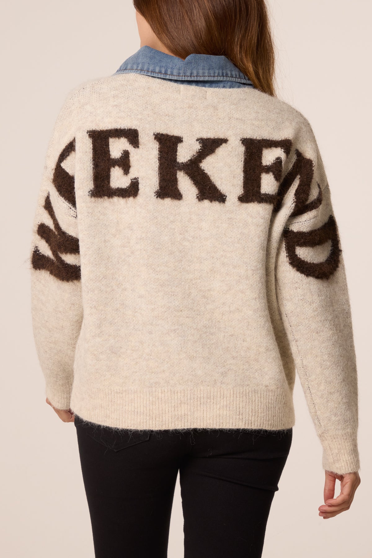 Denim Collar Weekend Knit Jumper