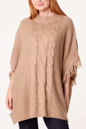 Oversized Knit Fringe Jumper