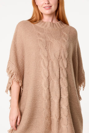 Oversized Knit Fringe Jumper