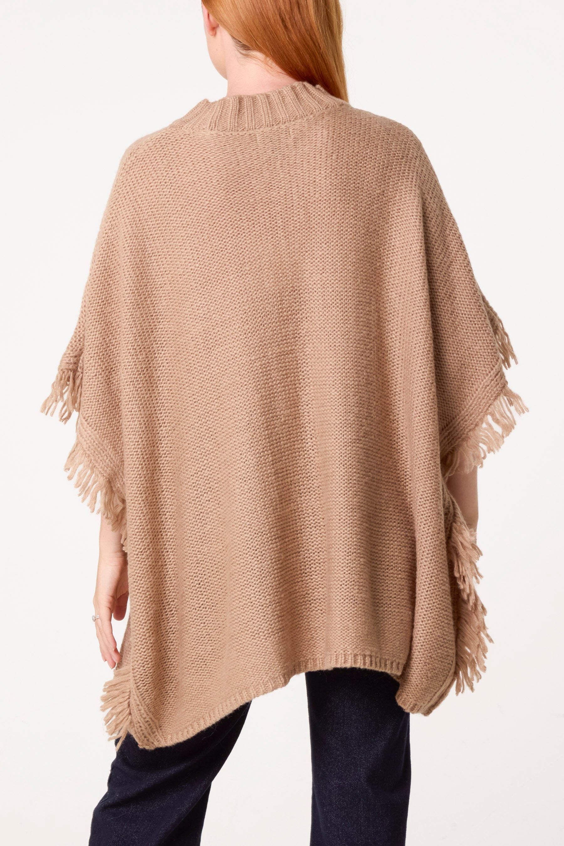 Oversized Knit Fringe Jumper