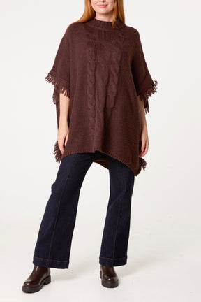 Oversized Knit Fringe Jumper