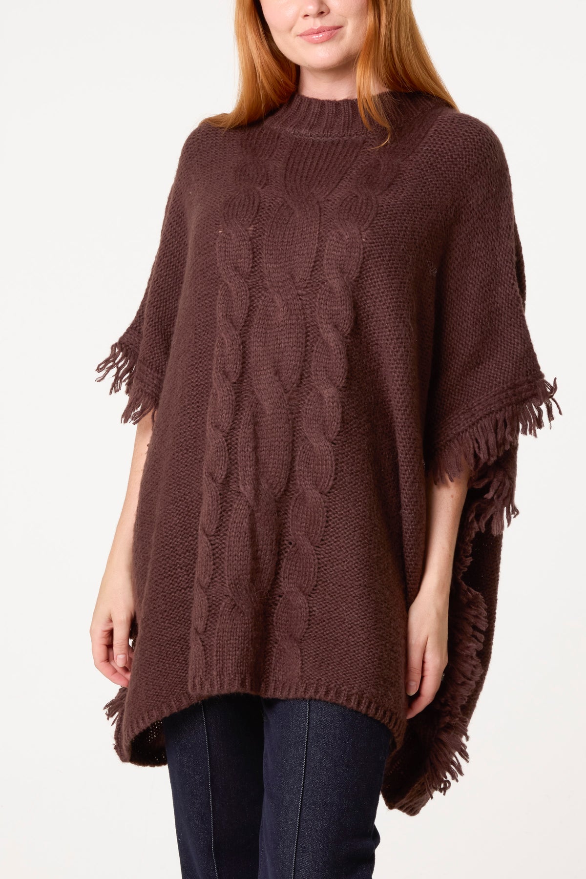 Oversized Knit Fringe Jumper