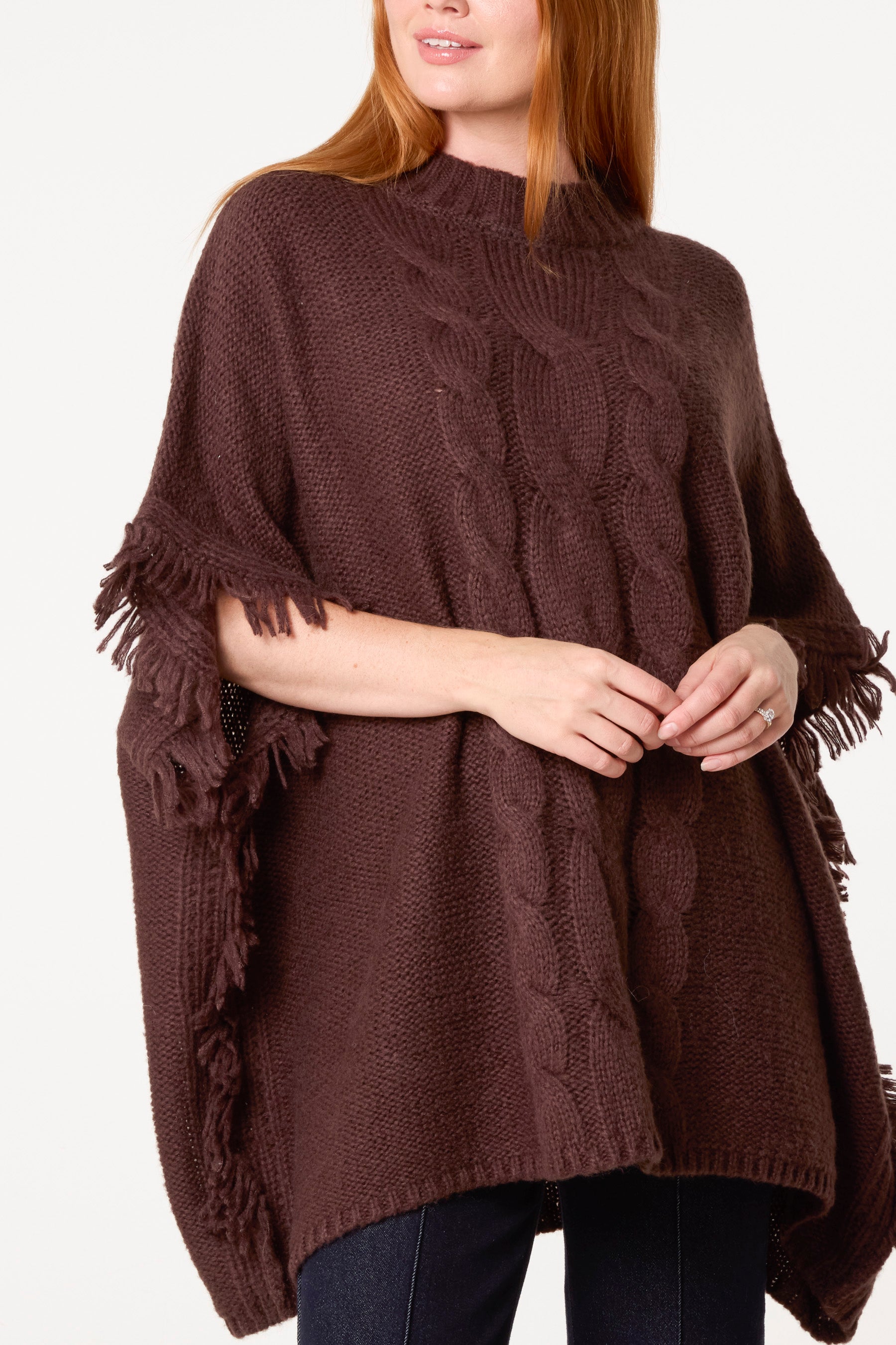 Oversized Knit Fringe Jumper