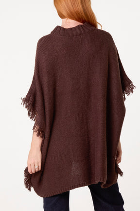 Oversized Knit Fringe Jumper