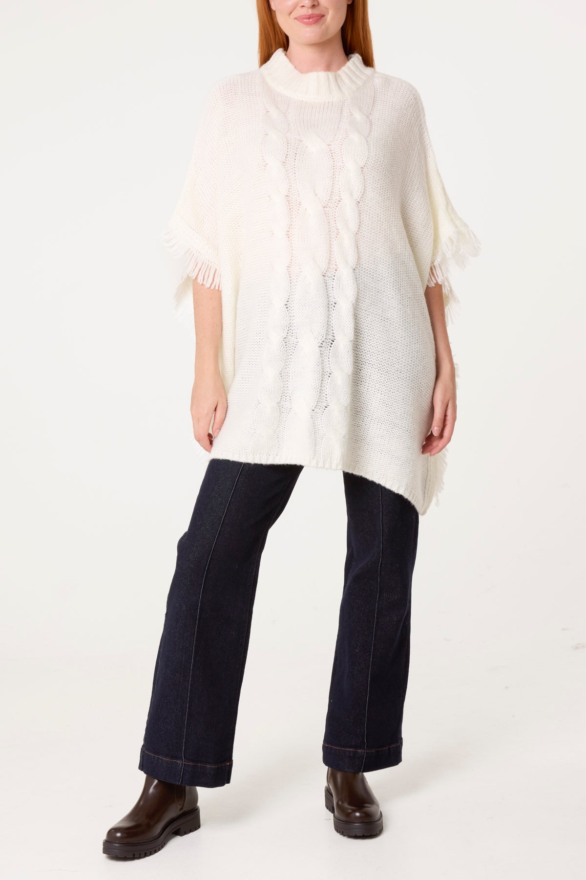 Oversized Knit Fringe Jumper