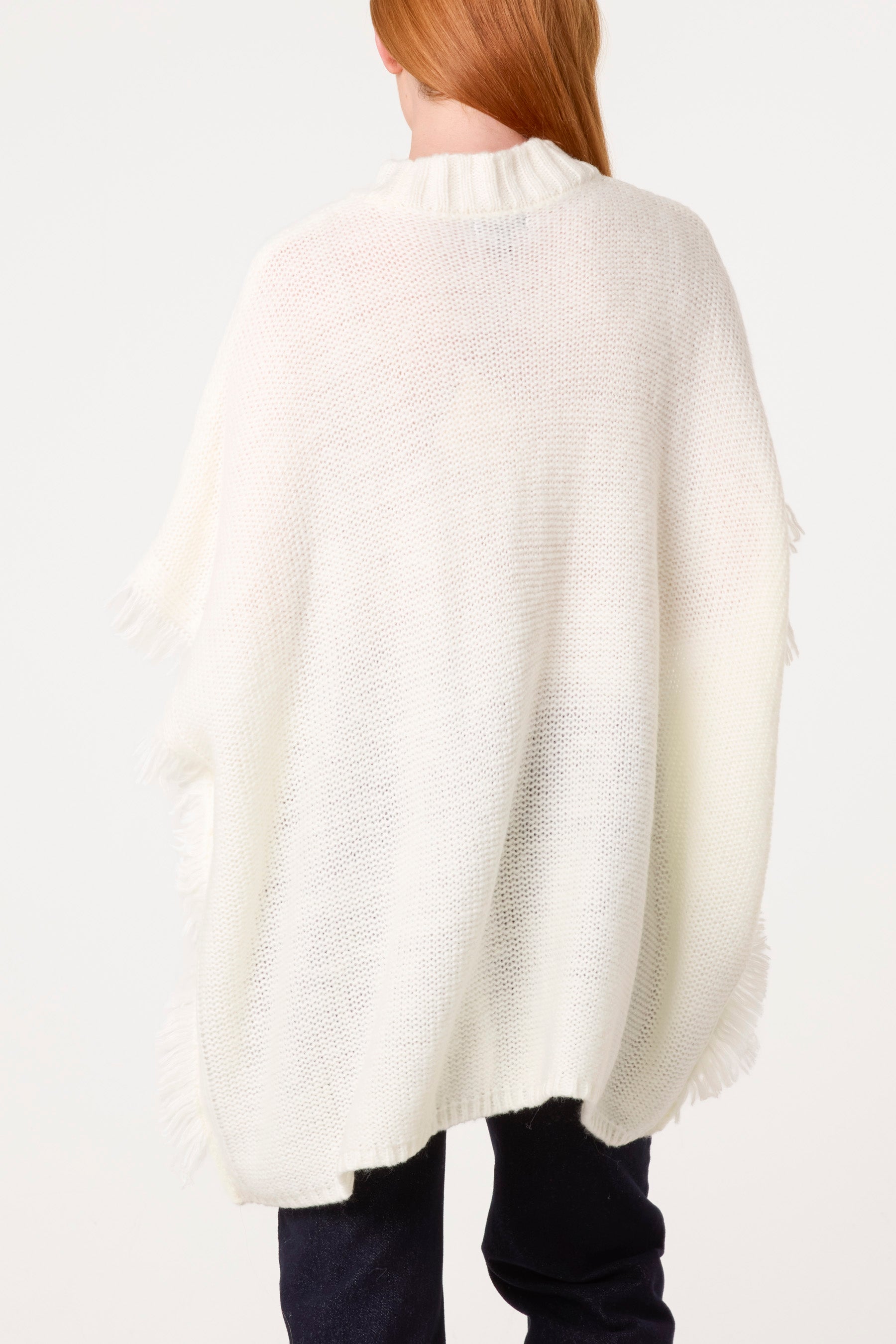Oversized Knit Fringe Jumper