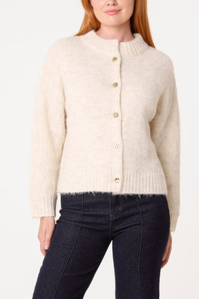 Essential Gold Buttons Knit Cardigan