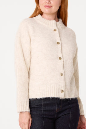 Essential Gold Buttons Knit Cardigan
