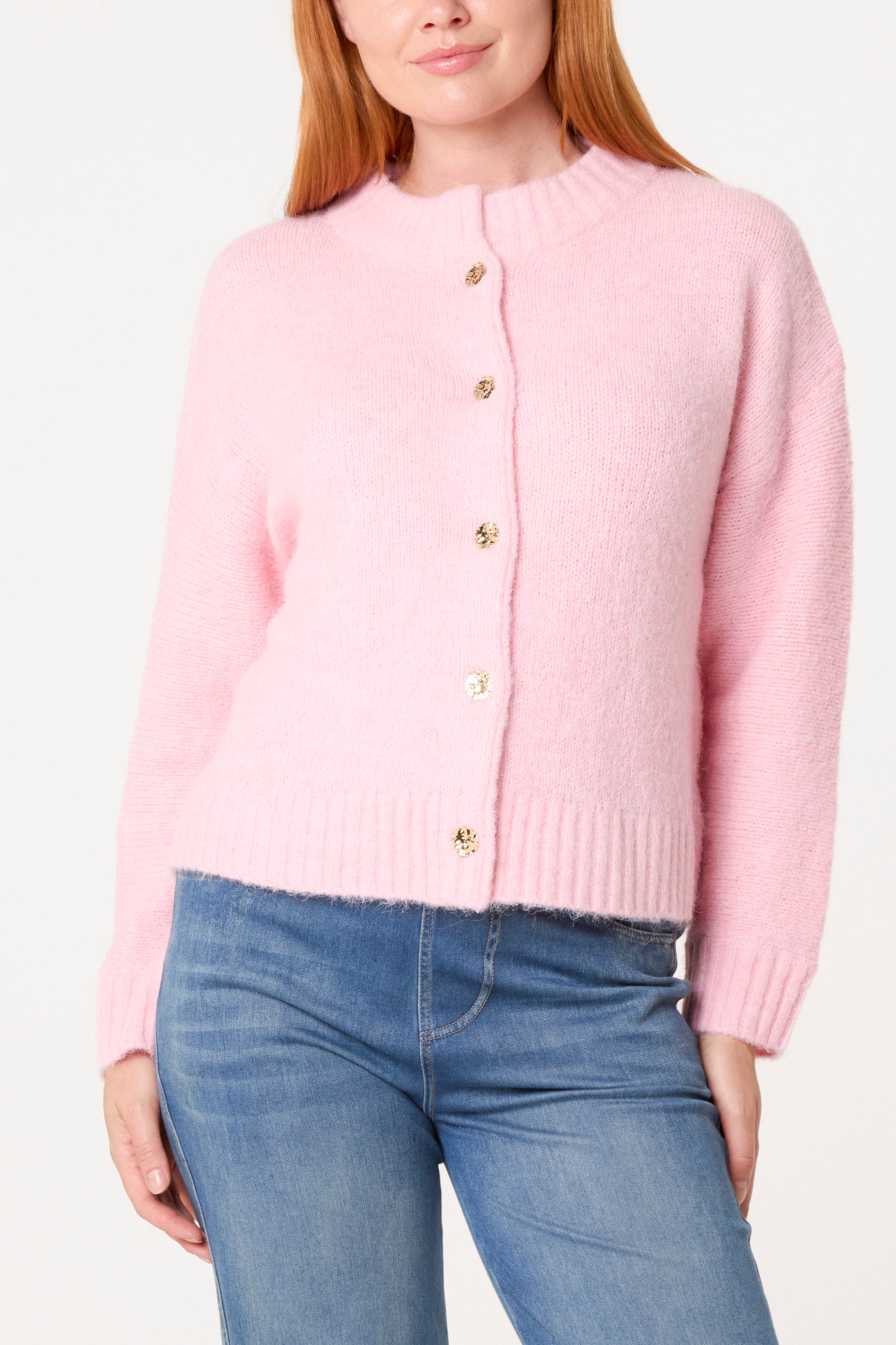 Essential Gold Buttons Knit Cardigan