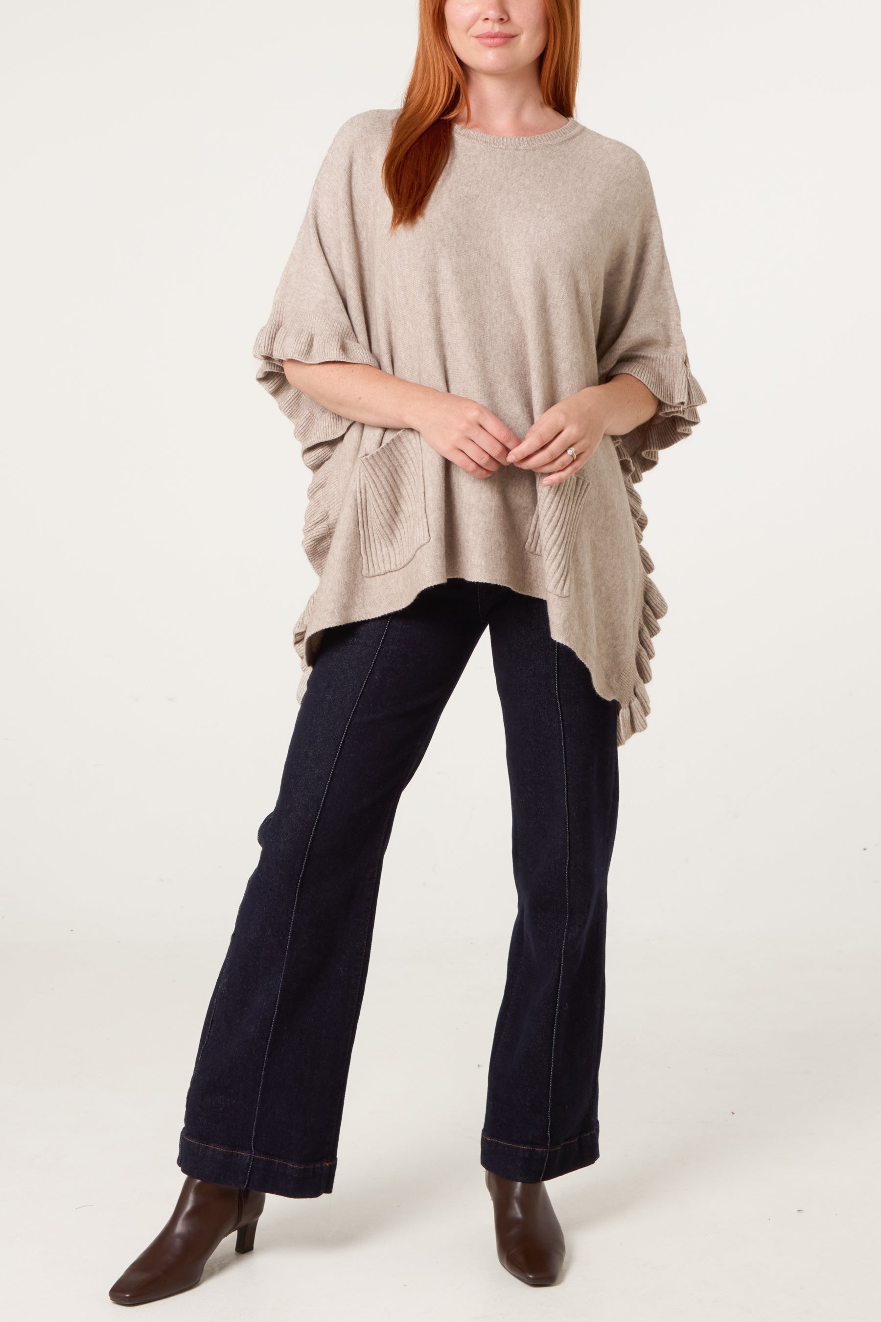 Frill Detail Pocket Cape