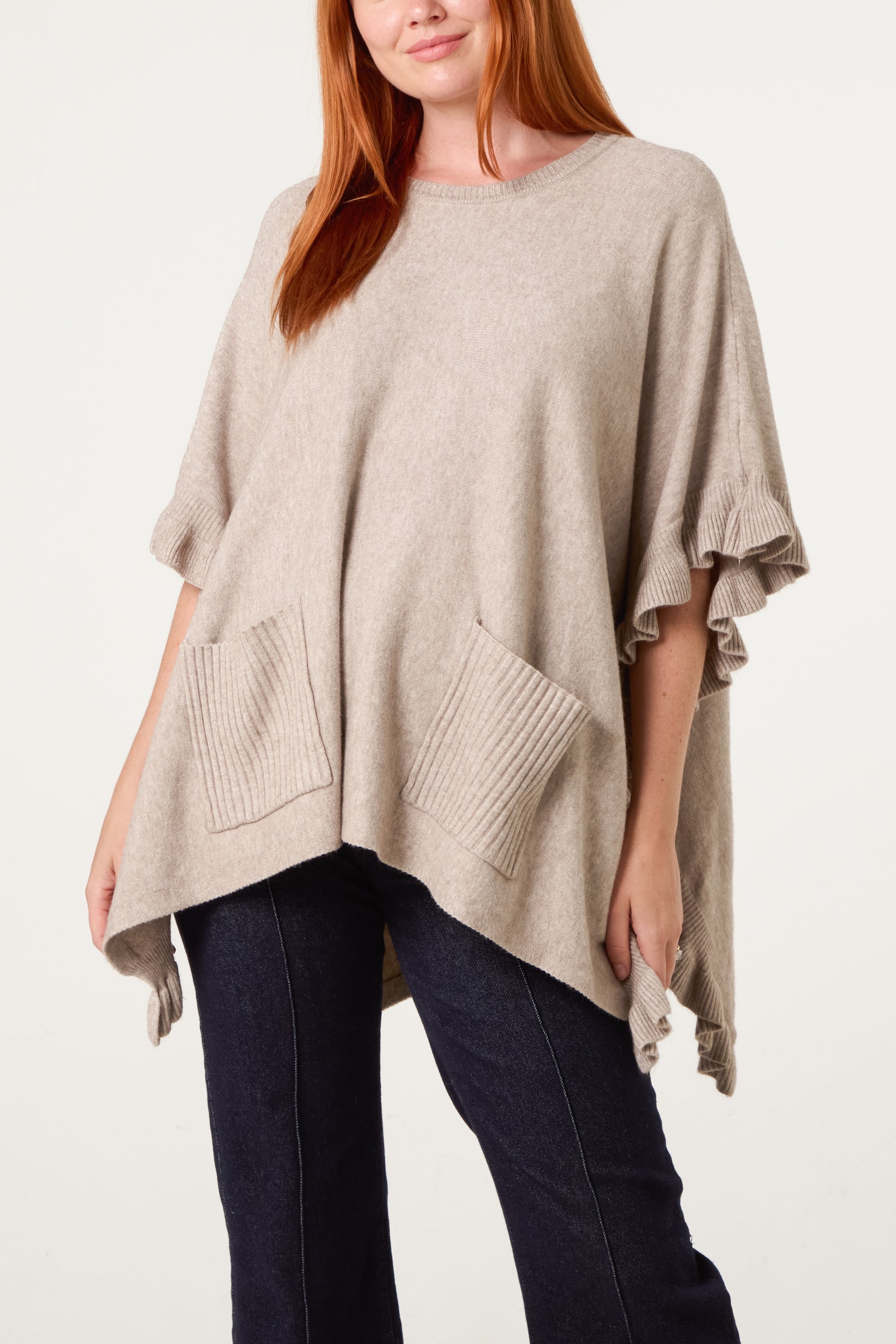 Frill Detail Pocket Cape