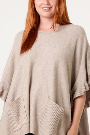Frill Detail Pocket Cape