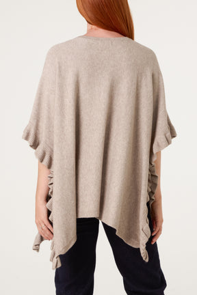 Frill Detail Pocket Cape
