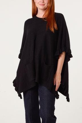 Frill Detail Pocket Cape