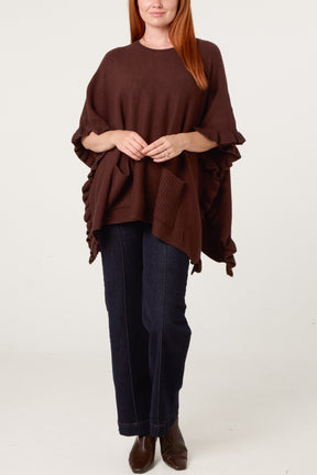 Frill Detail Pocket Cape