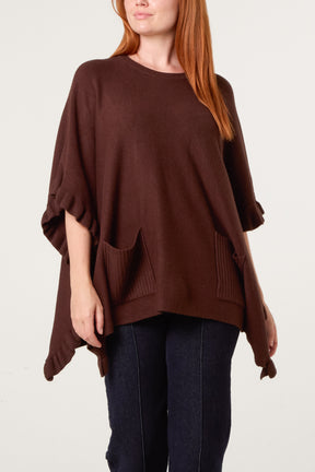 Frill Detail Pocket Cape