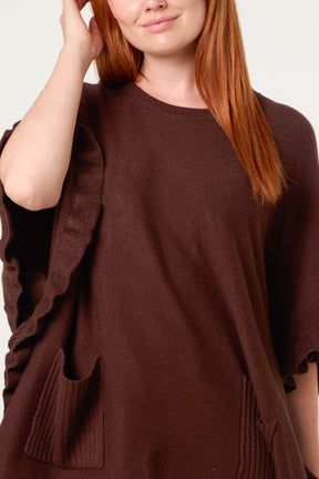 Frill Detail Pocket Cape