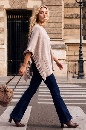 Frill Detail Pocket Cape