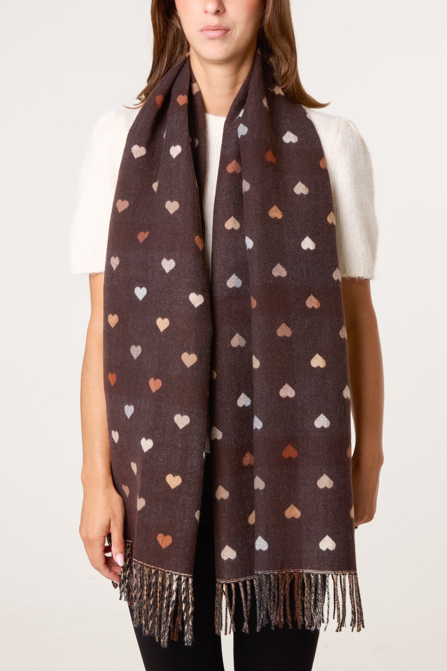 Heart Print Scarf