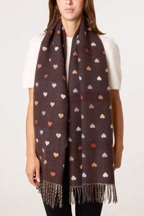 Heart Print Scarf