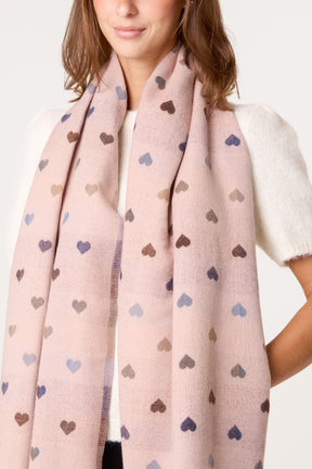 Heart Print Scarf