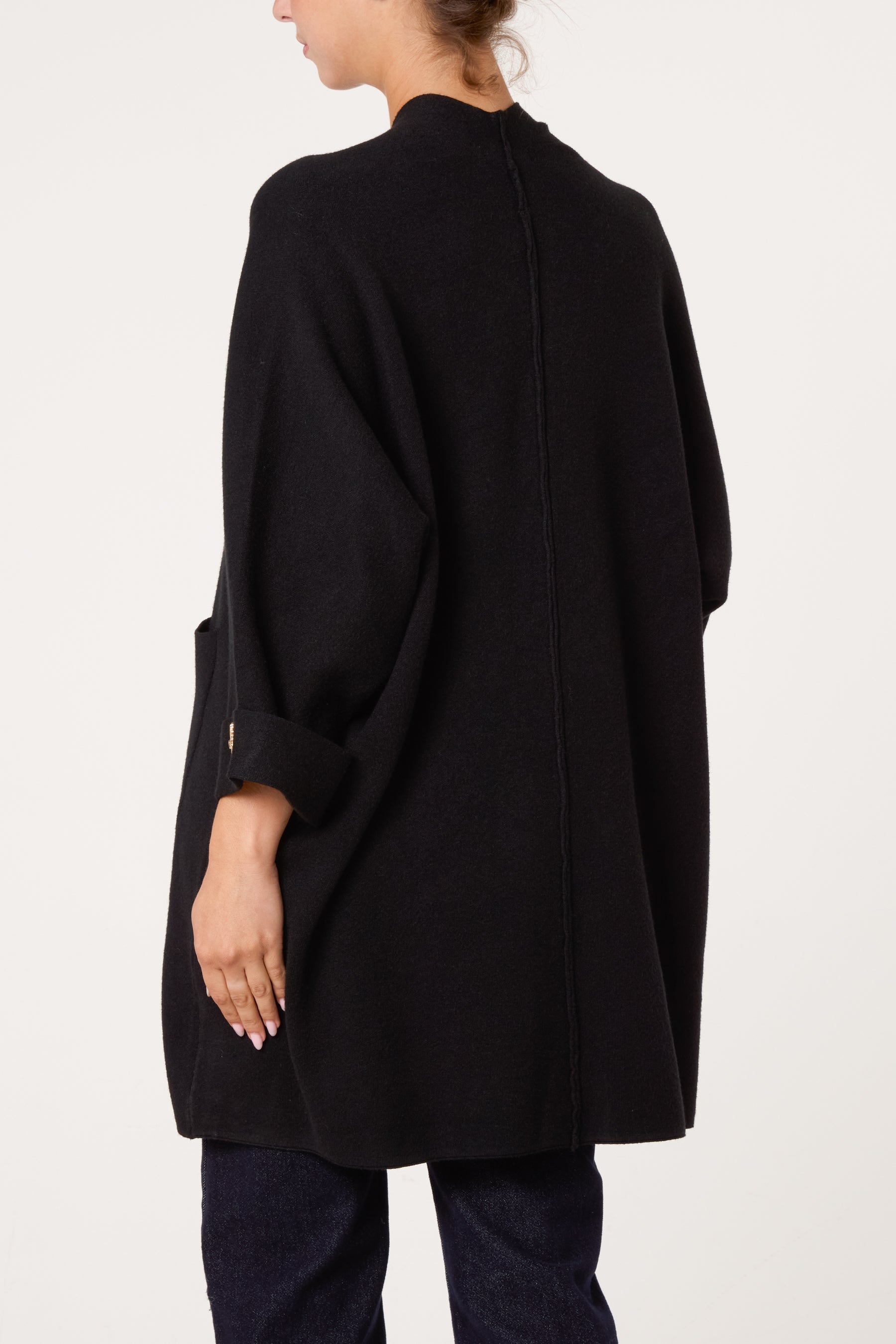 Gold Button Longline Cardigan