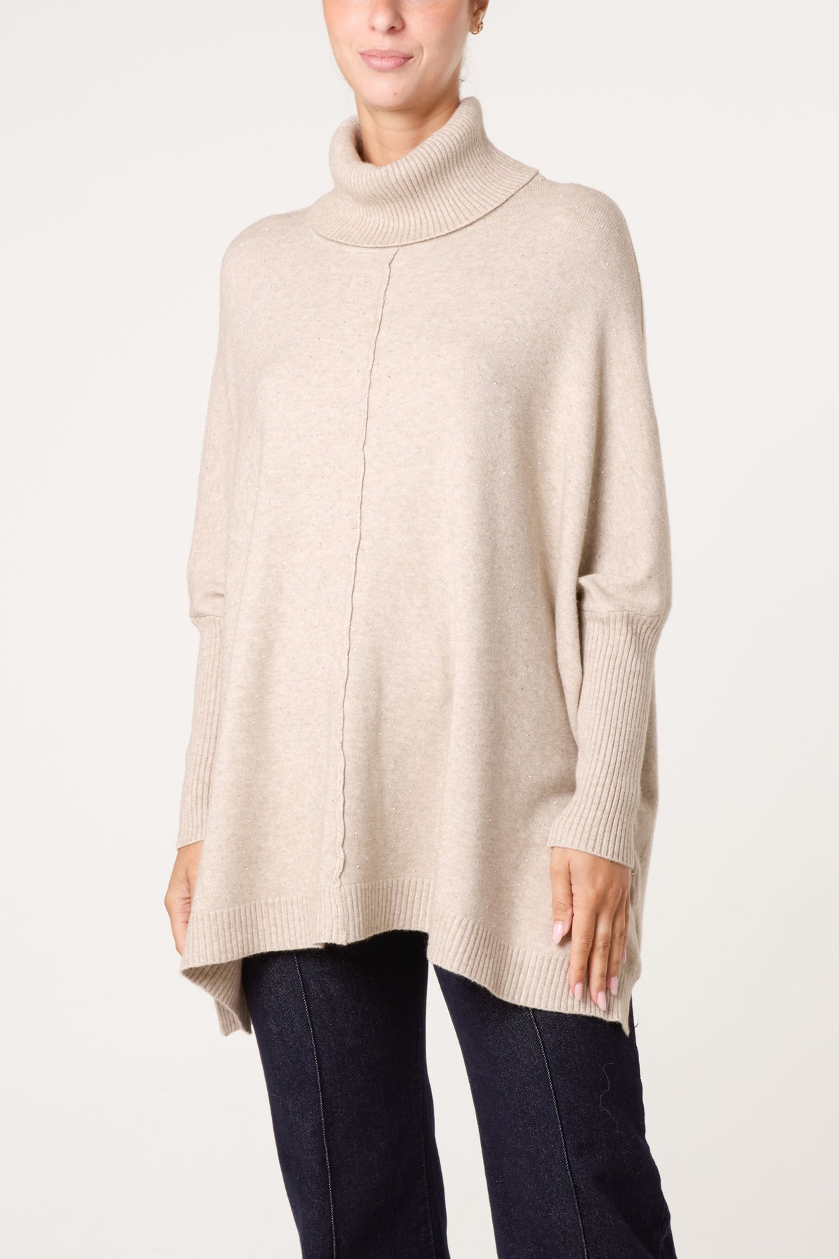Roll Neck Diamante Jumper