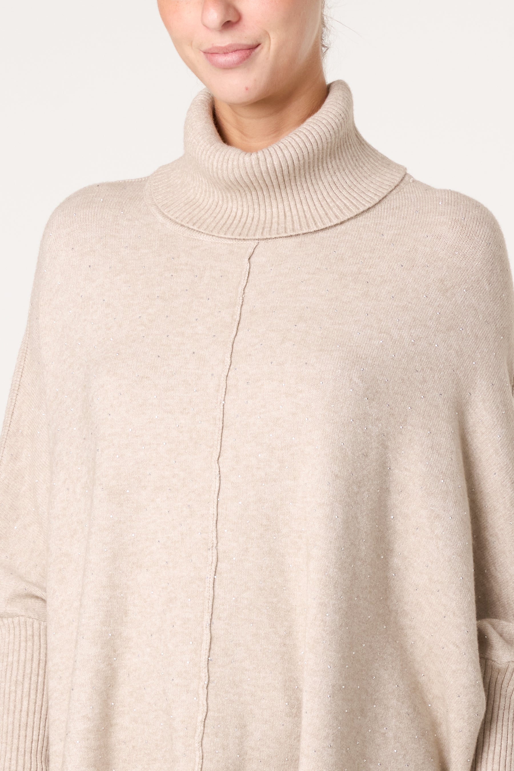 Roll Neck Diamante Jumper