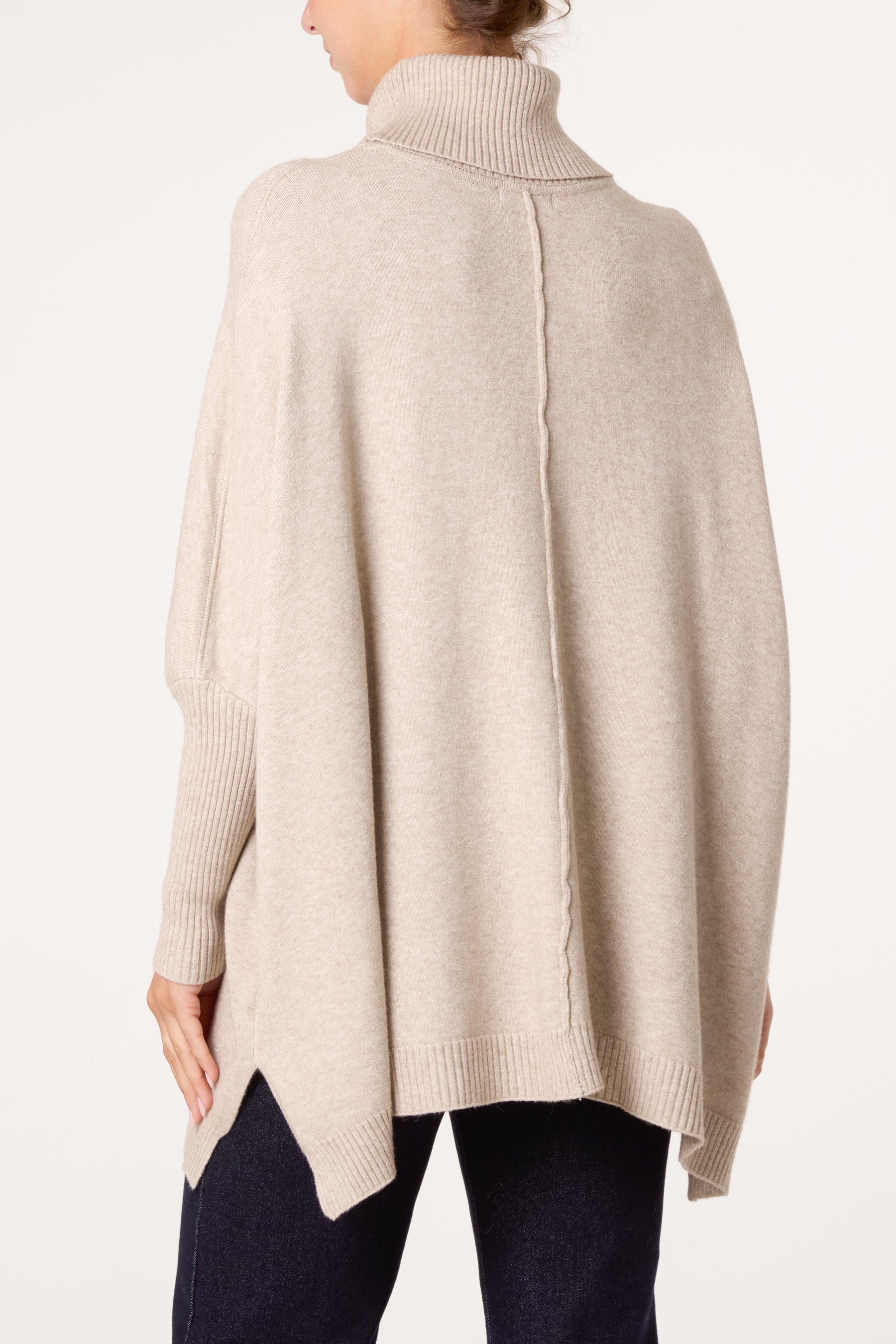Roll Neck Diamante Jumper
