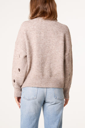 PU Polka Dot Knit Jumper