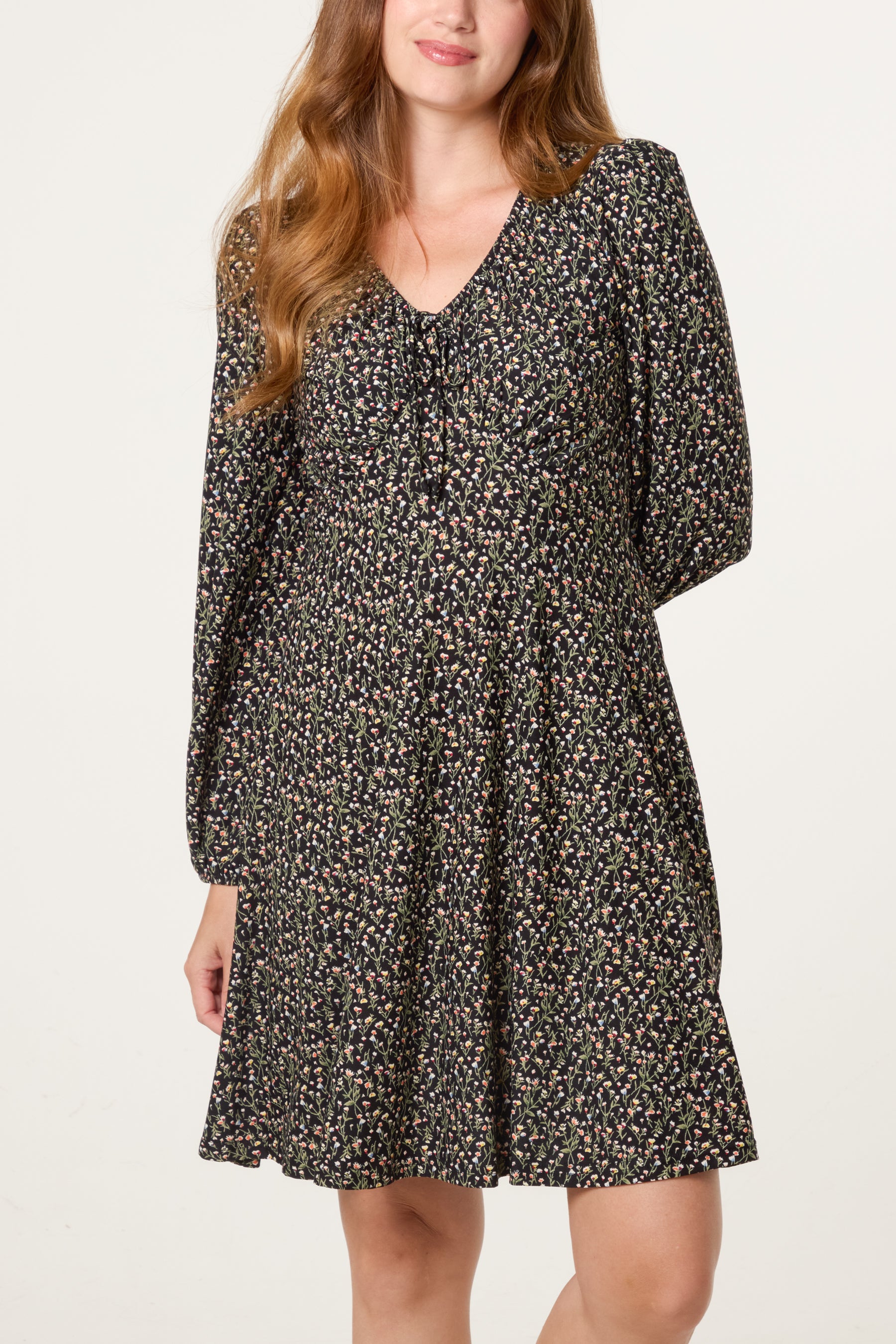 Ditsy Floral Swing Mini Dress