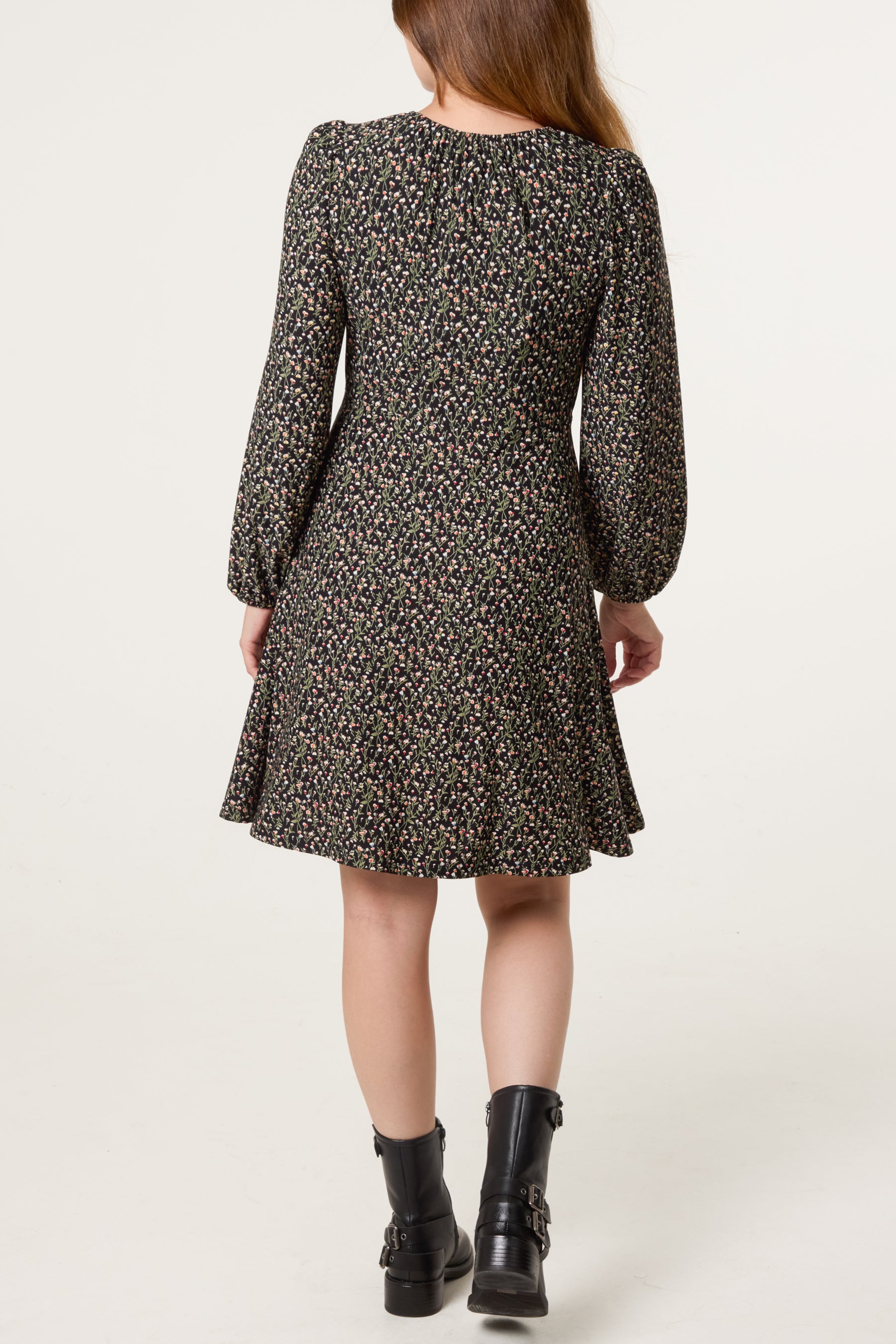 Ditsy Floral Swing Mini Dress