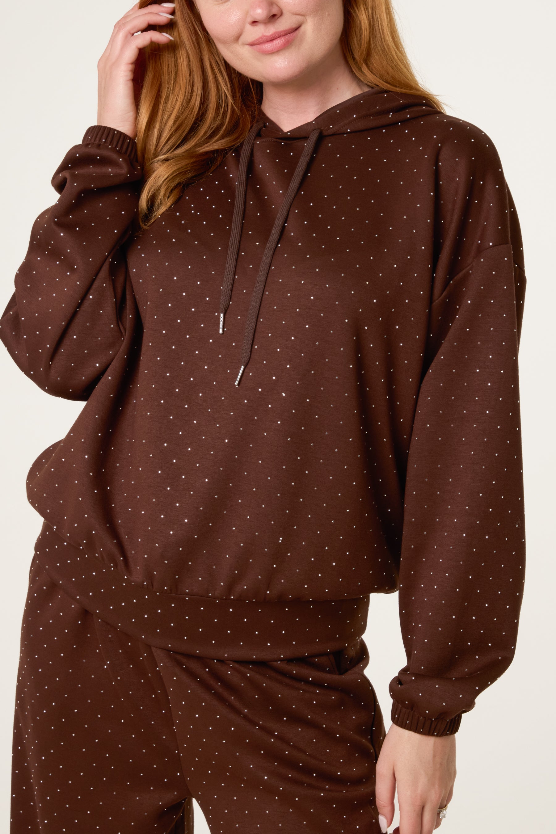 Diamante Hooded Wide Leg Set