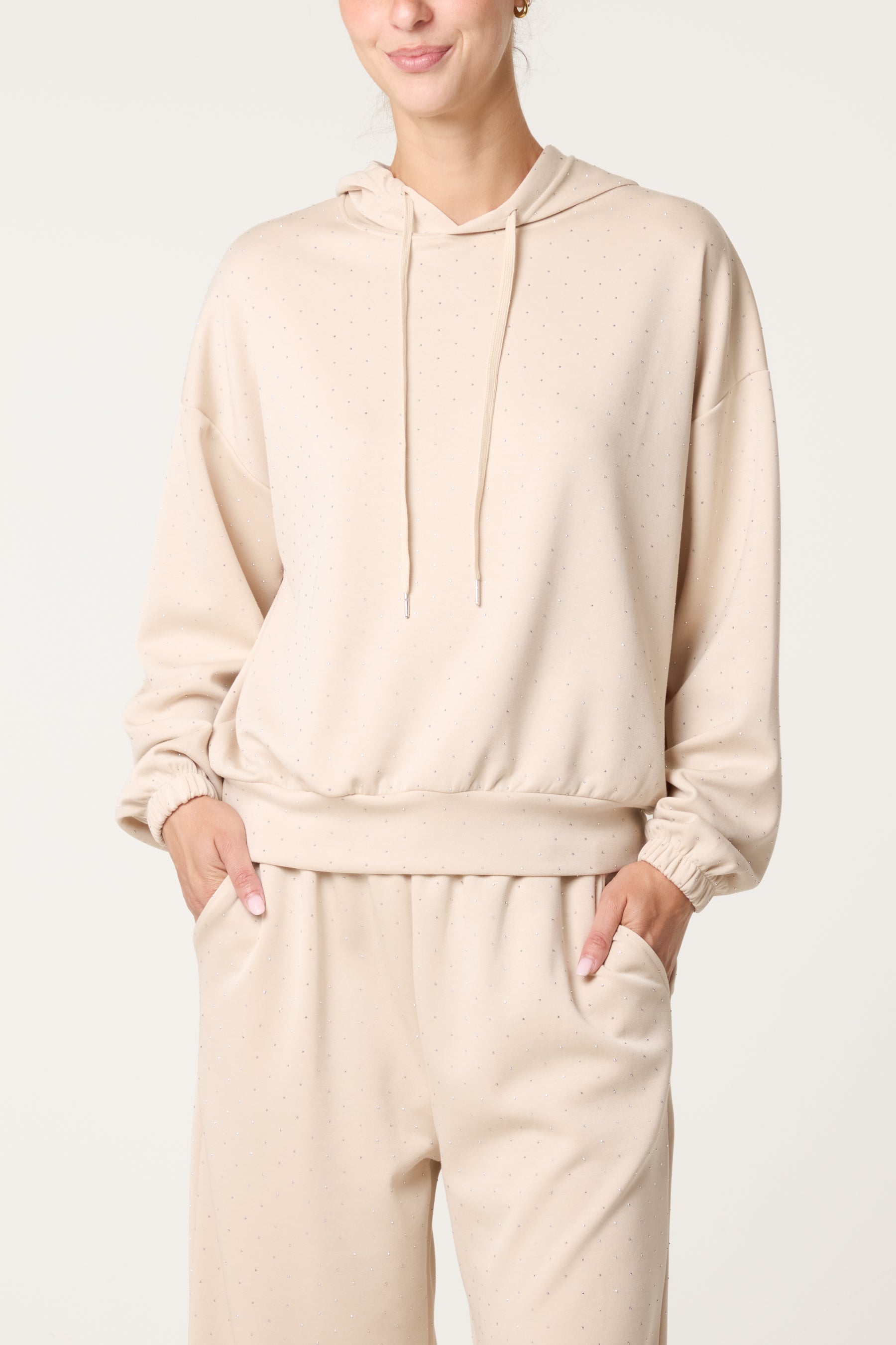 Diamante Hooded Wide Leg Set