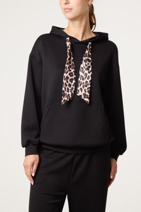 Hooded Leopard Tie + Pant Set