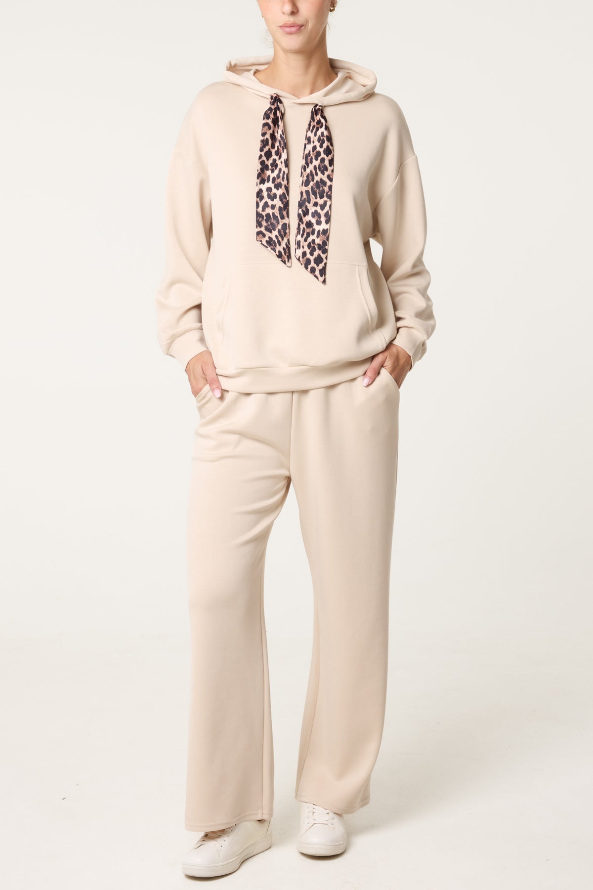 Hooded Leopard Tie + Pant Set
