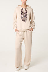 Hooded Leopard Tie + Pant Set