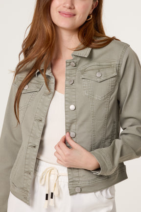 Stretch Khaki Denim Jacket