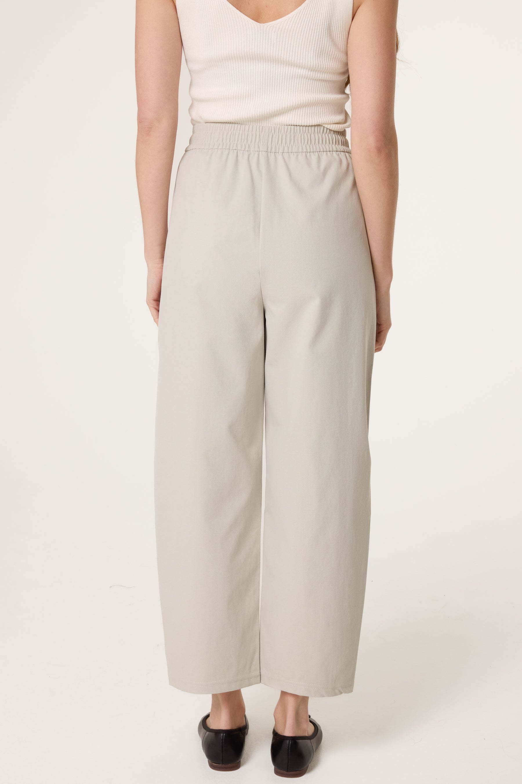 Elastic Waist Drawstring Trousers