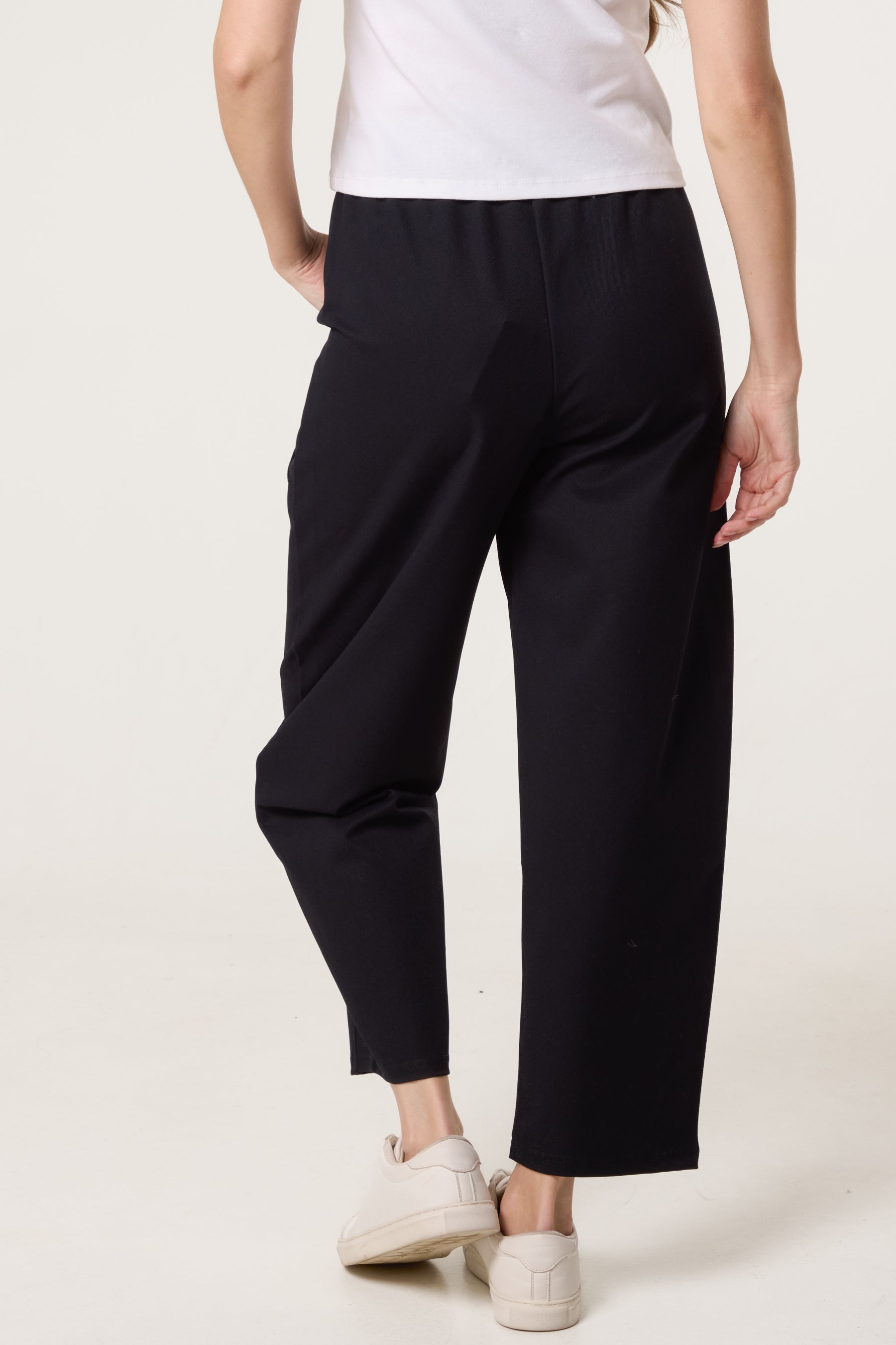 Elastic Waist Drawstring Trousers