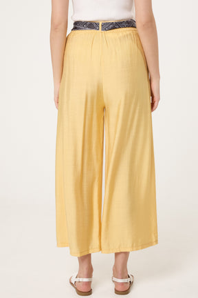 Scarf Belt Wide Leg Trousers