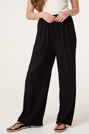 Wide Leg Crinkle Trouser