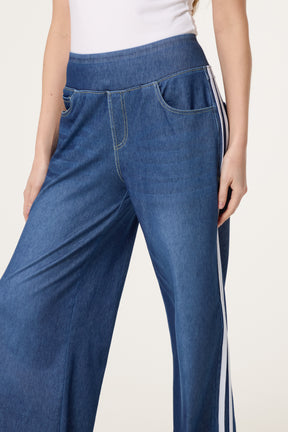 Side Stripe Deep Waistband Trouser