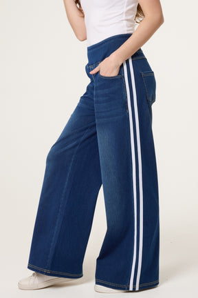 Side Stripe Deep Waistband Trouser