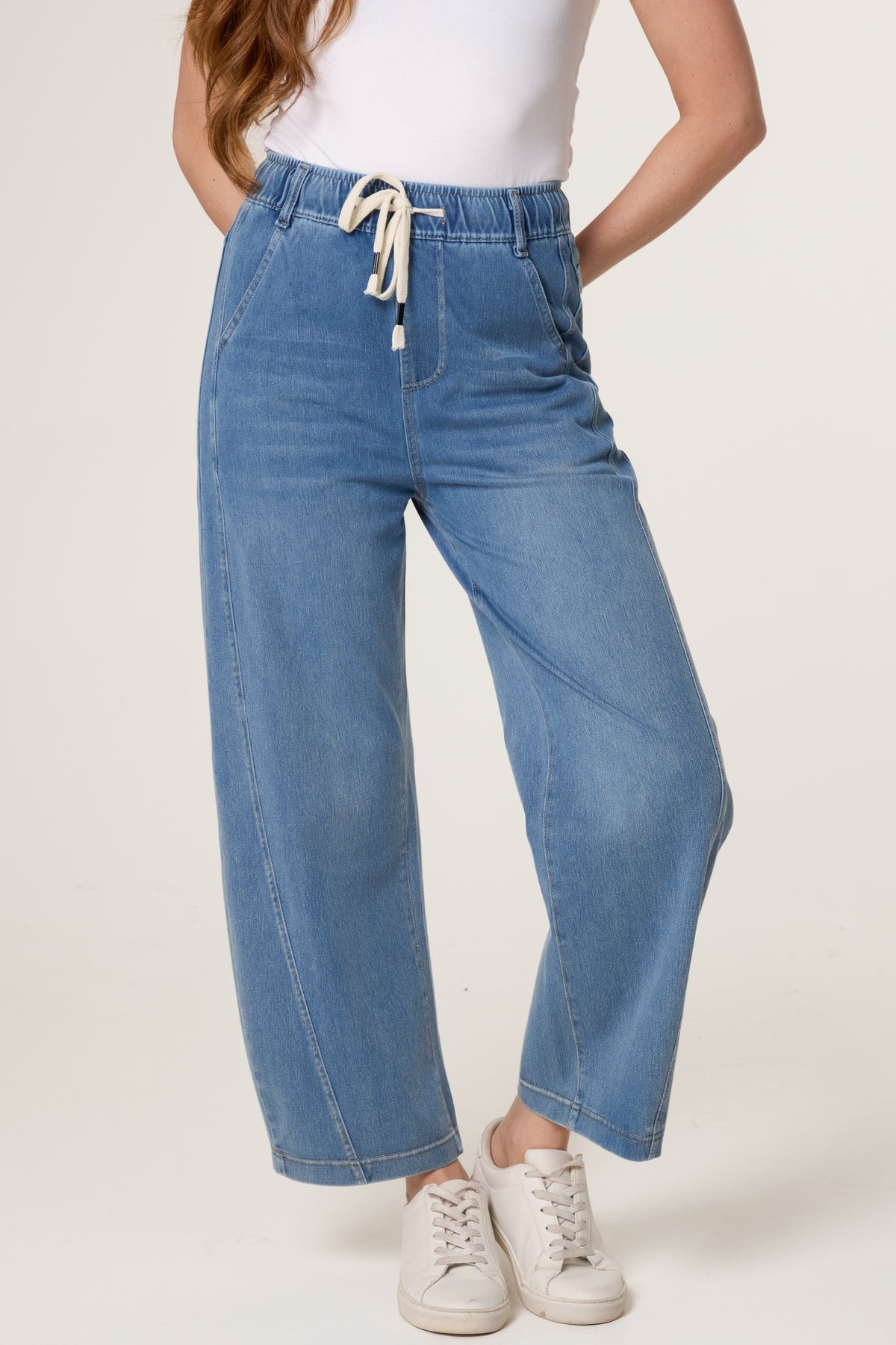 Seam Detail Wide Leg Jeans