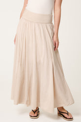 Godet Hem Jersey Waist Skirt