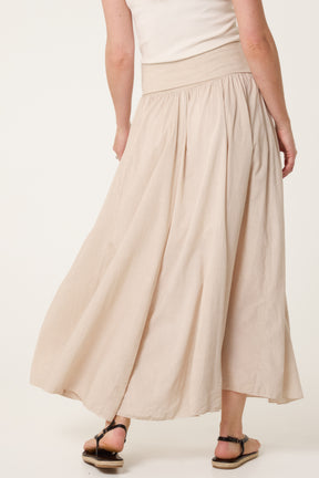 Godet Hem Jersey Waist Skirt