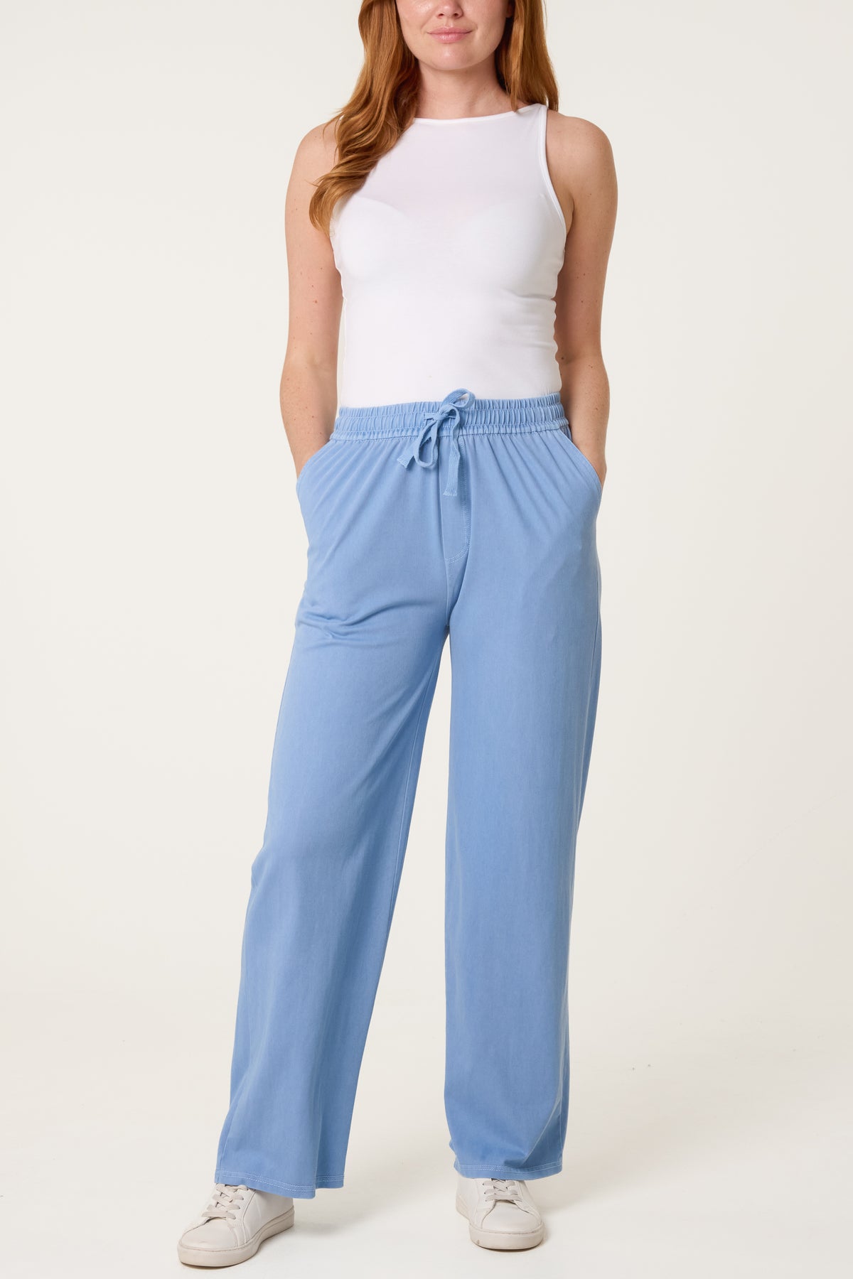 Front Tie Elastic Waist Trouser
