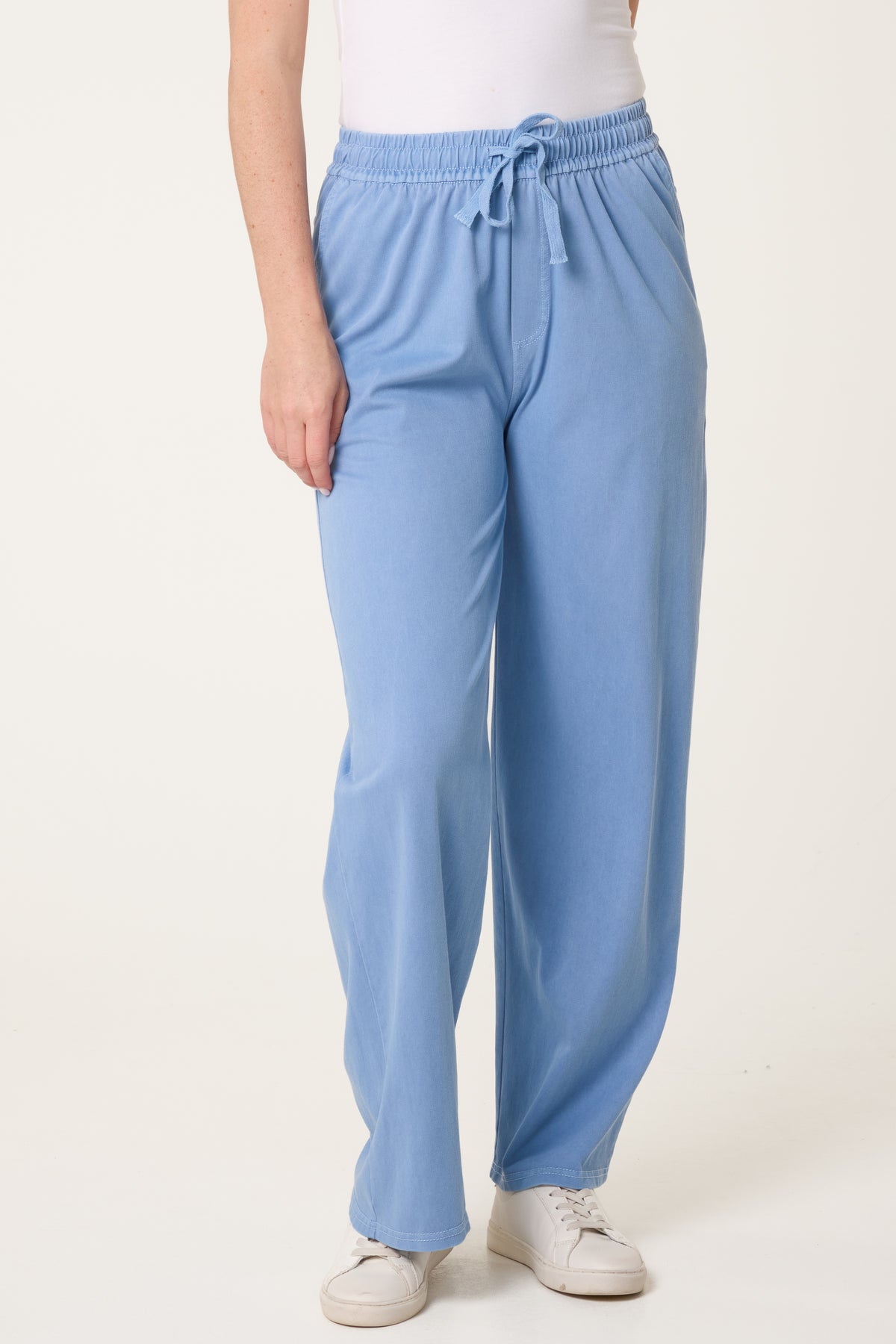 Front Tie Elastic Waist Trouser